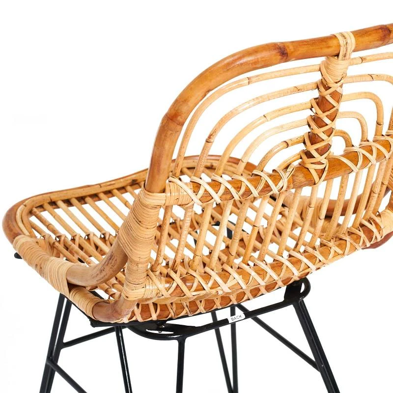 Villa - Chaise En Rotin Naturel Et Pieds 7 Villa - Chaise En Rotin Naturel Et Pieds – Image 5