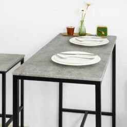 Table + 4 X Tabourets De Bar OGT14-HG -VIDAXL || Leitmotiv || Emma Soldes Magasin b9d6b5e622c6484eaeb17b7248216f8c