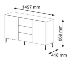 Commode RavennaB 150x42x87 29 Commode RavennaB 150x42x87 -VIDAXL || Leitmotiv || Emma Soldes Magasin ba992a5b08f7454da98a2c9a135f2e62