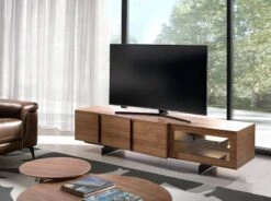 Meuble TV En Noyer Avec éclairage Led 10 Meuble TV En Noyer Avec éclairage Led -VIDAXL || Leitmotiv || Emma Soldes Magasin baac190e54e54ceb81b63ffde094019e