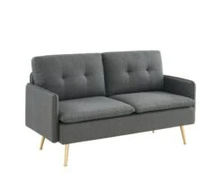 Canapé Droit ADAM Fixe Tissu Noir -VIDAXL || Leitmotiv || Emma Soldes Magasin bba0d6d35ef74091b2e4adda28184795