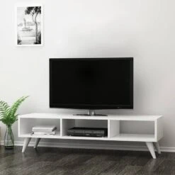 Meuble TV Aaskov Blanc -VIDAXL || Leitmotiv || Emma Soldes Magasin bbaff03407fc47d8bd778e7bacaef6e9
