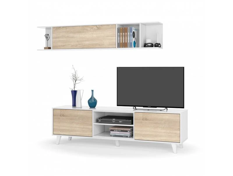 Meuble TV 2 Portes Avec 2 Niches 8 Meuble TV 2 Portes Avec 2 Niches – Image 6