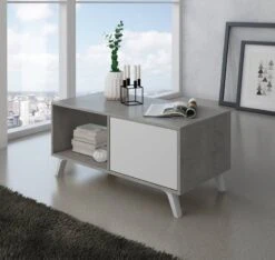 Set Buffet-M.TV-T.Basse-Table Ciment/Bl. 13 Set Buffet-M.TV-T.Basse-Table Ciment/Bl. -VIDAXL || Leitmotiv || Emma Soldes Magasin bf7d5ab35dca4a8c9eae0fe1047a67fe