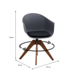 Fauteuil Pivotant DAVINA (Lot De 2) -VIDAXL || Leitmotiv || Emma Soldes Magasin c437c31870f64007b766547bedbda68f