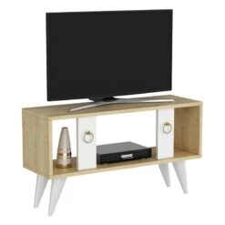 Meuble TV Norsjö Effet Noyer / Blanc -VIDAXL || Leitmotiv || Emma Soldes Magasin c88743e7a0974cf48eec7751d8ff8d17