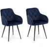 Chaises à Accoudoirs Nadja Bleu Lot De 2 -VIDAXL || Leitmotiv || Emma Soldes Magasin c8942ea778024a05a242efaa1bd04294