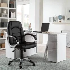 Fauteuil De Direction Steve II -VIDAXL || Leitmotiv || Emma Soldes Magasin chefsessel steve ii kunstleder schwarz 3374913