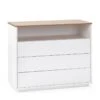 Commode Bob 3 Tiroirs 1 Niche Blanc