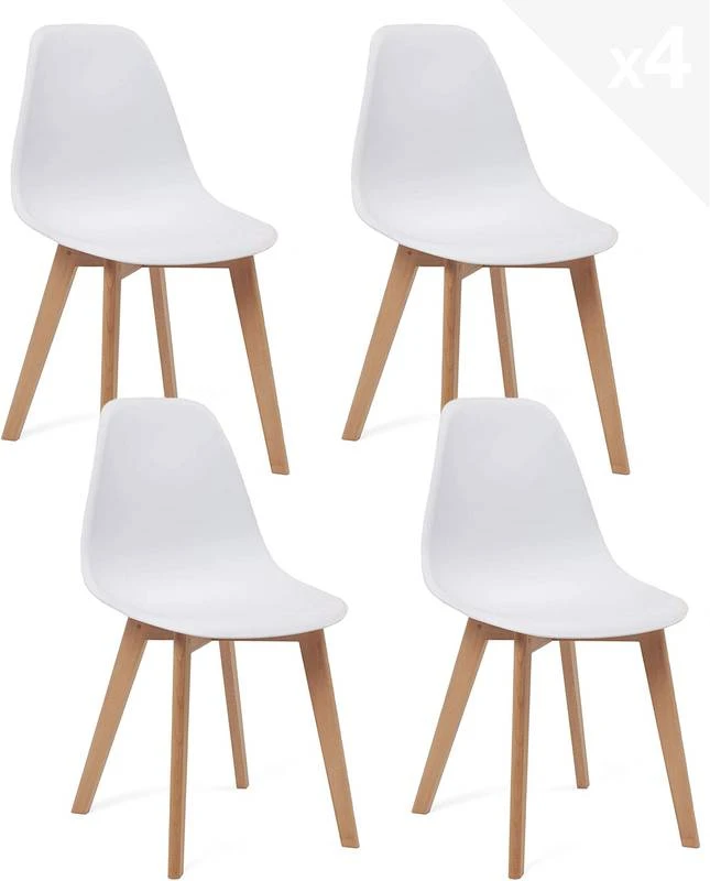 Chaise Scandinave NAO (lot De 4) 8 Chaise Scandinave NAO (lot De 4) – Image 6
