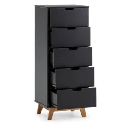 Chifonnier Miranda 5 Tiroirs -VIDAXL || Leitmotiv || Emma Soldes Magasin d58b89a524e74762897049d3de197e4a