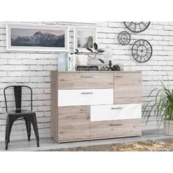 Commode 2 Portes 4 Tiroirs - DEST -VIDAXL || Leitmotiv || Emma Soldes Magasin d762c8d934094caeaab91e94f1279ffb