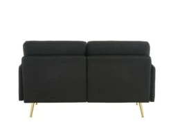 Canapé Droit ADAM Fixe Tissu Noir -VIDAXL || Leitmotiv || Emma Soldes Magasin d7b4bdf438d141918fd235cf354d4889