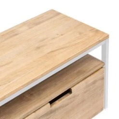 Meuble TV ECO Three 40x120x45 Cm Blanc -VIDAXL || Leitmotiv || Emma Soldes Magasin dc182960d0df41f1a7614cd96552d3f9