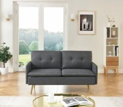 Canapé Droit ADAM Fixe Tissu Noir -VIDAXL || Leitmotiv || Emma Soldes Magasin dcf4ea2456ee4d3bbfb6dcaf77831585