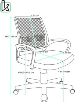 KAYELLES Chaise Bureau Inclinable LEST -VIDAXL || Leitmotiv || Emma Soldes Magasin dfbac466bd0b4c93b8f37ac15fb2f602