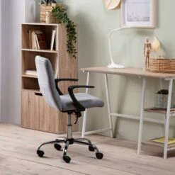 Fauteuil De Bureau Teo, Tissu Gris Foncé -VIDAXL || Leitmotiv || Emma Soldes Magasin e90c57f43d9b4b2bbe54193b3fae2a65