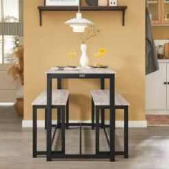 Table à Manger + 2 X Bancs OGT25-N -VIDAXL || Leitmotiv || Emma Soldes Magasin ebd8e771d43f42ec9c76f5e942bc9911