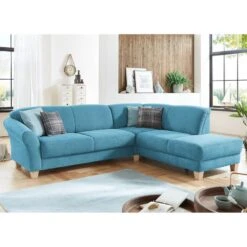 Canapé D'angle Cebu -VIDAXL || Leitmotiv || Emma Soldes Magasin ecksofa cebu webstoff ottomane davorstehend rechts keine funktion hellblau 4351592