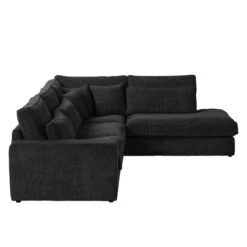 Canapé D'angle Coolock -VIDAXL || Leitmotiv || Emma Soldes Magasin ecksofa coolock samtstoff ottomane davorstehend rechts schwarz 4481308