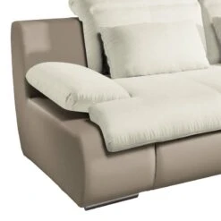Canapé D'angle Delsbo (convertible) 38 Canapé D'angle Delsbo (convertible) -VIDAXL || Leitmotiv || Emma Soldes Magasin ecksofa delsbo mit schlaffunktion kunstleder flachgewebe longchair davorstehend rechts beige 3511493