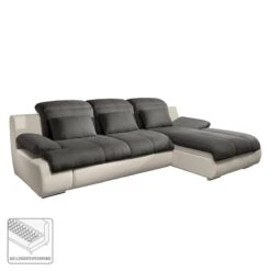 Canapé D'angle Delsbo (convertible) 29 Canapé D'angle Delsbo (convertible) -VIDAXL || Leitmotiv || Emma Soldes Magasin ecksofa delsbo mit schlaffunktion kunstleder flachgewebe longchair davorstehend rechts beige anthrazit 3511421