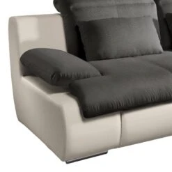 Canapé D'angle Delsbo (convertible) 32 Canapé D'angle Delsbo (convertible) -VIDAXL || Leitmotiv || Emma Soldes Magasin ecksofa delsbo mit schlaffunktion kunstleder flachgewebe longchair davorstehend rechts beige anthrazit 3511429