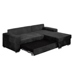 Canapé D'angle Dulmen (convertible) 32 Canapé D'angle Dulmen (convertible) -VIDAXL || Leitmotiv || Emma Soldes Magasin ecksofa dulmen mit schlaffunktion samtstoff longchair beidseitig montierbar schwarz 1231786