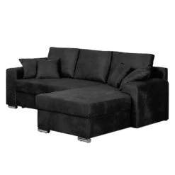Canapé D'angle Dulmen (convertible) 24 Canapé D'angle Dulmen (convertible) -VIDAXL || Leitmotiv || Emma Soldes Magasin ecksofa dulmen mit schlaffunktion samtstoff longchair beidseitig montierbar schwarz 1231814