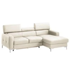 Canapé D'angle Eduardo I -VIDAXL || Leitmotiv || Emma Soldes Magasin ecksofa eduardo i echtleder longchair ottomane davorstehend rechts mit schlaffunktion weiss 4906184