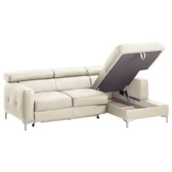 Canapé D'angle Eduardo I -VIDAXL || Leitmotiv || Emma Soldes Magasin ecksofa eduardo i echtleder longchair ottomane davorstehend rechts mit schlaffunktion weiss 4906216