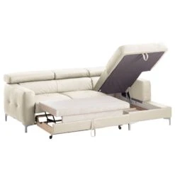 Canapé D'angle Eduardo I -VIDAXL || Leitmotiv || Emma Soldes Magasin ecksofa eduardo i echtleder longchair ottomane davorstehend rechts mit schlaffunktion weiss 4906224