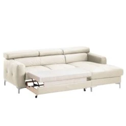 Canapé D'angle Eduardo I -VIDAXL || Leitmotiv || Emma Soldes Magasin ecksofa eduardo i echtleder longchair ottomane davorstehend rechts mit schlaffunktion weiss 4906228