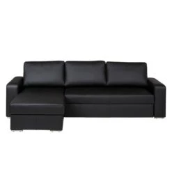 Canapé D'angle Giglio (convertible) -VIDAXL || Leitmotiv || Emma Soldes Magasin ecksofa gigilio mit schlaffunktion kunstleder schwarz ottomane rechts links montierbar 1318536