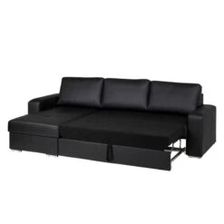 Canapé D'angle Giglio (convertible) -VIDAXL || Leitmotiv || Emma Soldes Magasin ecksofa gigilio mit schlaffunktion kunstleder schwarz ottomane rechts links montierbar 1318538