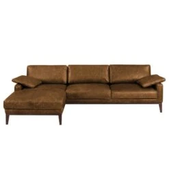 Canapé D'angle Horley I Cuir Véritable -VIDAXL || Leitmotiv || Emma Soldes Magasin ecksofa horley echtleder longchair davorstehend links cognac 4463616