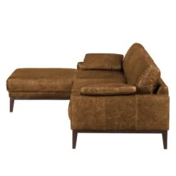 Canapé D'angle Horley I Cuir Véritable -VIDAXL || Leitmotiv || Emma Soldes Magasin ecksofa horley echtleder longchair davorstehend links cognac 4463632