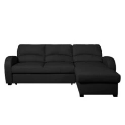 Canapé D'angle Parilla (convertible) 26 Canapé D'angle Parilla (convertible) -VIDAXL || Leitmotiv || Emma Soldes Magasin ecksofa parilla mit schlaffunktion echtleder longchair davorstehend rechts schwarz 229 cm 4380064