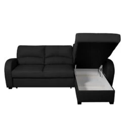 Canapé D'angle Parilla (convertible) 30 Canapé D'angle Parilla (convertible) -VIDAXL || Leitmotiv || Emma Soldes Magasin ecksofa parilla mit schlaffunktion echtleder longchair davorstehend rechts schwarz 229 cm 4380080