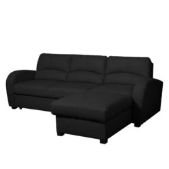 Canapé D'angle Parilla (convertible) 31 Canapé D'angle Parilla (convertible) -VIDAXL || Leitmotiv || Emma Soldes Magasin ecksofa parilla mit schlaffunktion echtleder longchair davorstehend rechts schwarz 229 cm 4380084