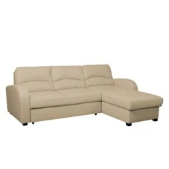 Canapé D'angle Parilla (convertible) 37 Canapé D'angle Parilla (convertible) -VIDAXL || Leitmotiv || Emma Soldes Magasin ecksofa parilla mit schlaffunktion echtleder longchair davorstehend rechts warmes beige 229 cm 4379816