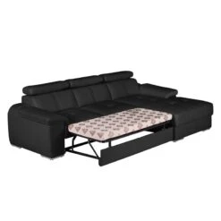 Canapé D'angle Tuja -VIDAXL || Leitmotiv || Emma Soldes Magasin ecksofa tuja kunstleder longchair ottomane davorstehend rechts schwarz 1954066