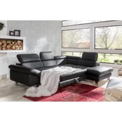 Canapé D'angle Waiho 32 Canapé D'angle Waiho -VIDAXL || Leitmotiv || Emma Soldes Magasin ecksofa waiho kunstleder longchair ottomane davorstehend rechts mit schlaffunktion schwarz 3924036