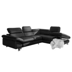 Canapé D'angle Waiho 35 Canapé D'angle Waiho -VIDAXL || Leitmotiv || Emma Soldes Magasin ecksofa waiho kunstleder longchair ottomane davorstehend rechts mit schlaffunktion schwarz 3924060