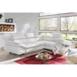 Canapé D'angle Waiho 24 Canapé D'angle Waiho -VIDAXL || Leitmotiv || Emma Soldes Magasin ecksofa waiho kunstleder ottomane davorstehend rechts mit schlaffunktion weiss 3477389