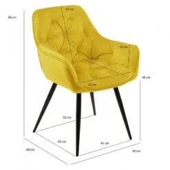 Lot 2 Chaises Velours Pieds Gris - STERN -VIDAXL || Leitmotiv || Emma Soldes Magasin ed5ba4ba968b4faaa28fe3b041e48e6a