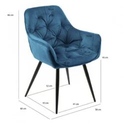 Lot 2 Chaises Velours Pieds Gris - STERN -VIDAXL || Leitmotiv || Emma Soldes Magasin ee0f8046037e46c89fb43f6eebda349d