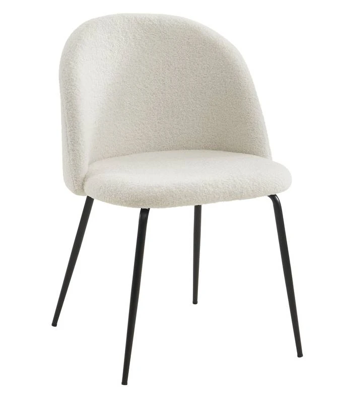 Chaise En Tissu Bouclette Et Métal Aimée 3 Chaise En Tissu Bouclette Et Métal Aimée