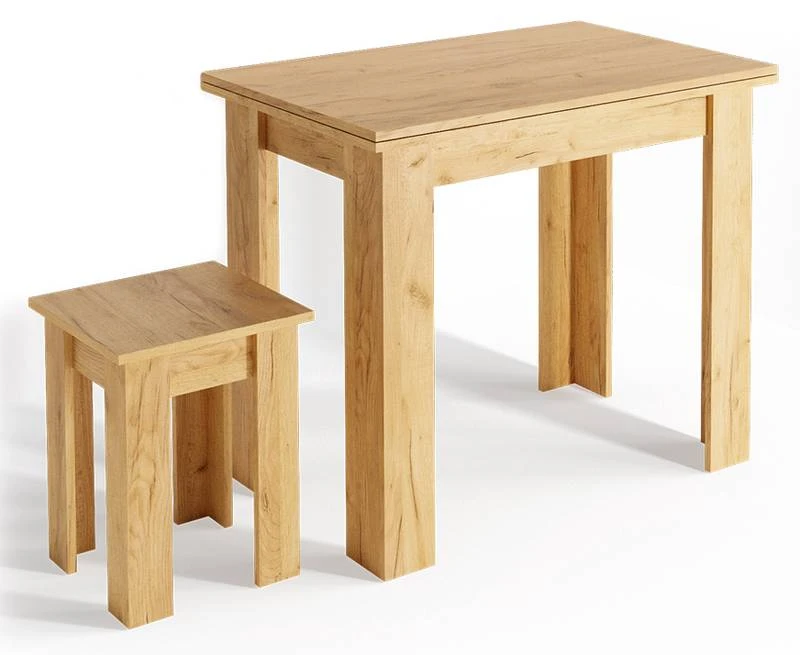 Table à Manger Roman Blanche & Tabouret 9 Table à Manger Roman Blanche & Tabouret – Image 7