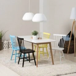 Chaises Jalenas (lot De 2) -VIDAXL || Leitmotiv || Emma Soldes Magasin esszimmerstuhl jalenas 2er set gummibaum massiv weiss 3575721